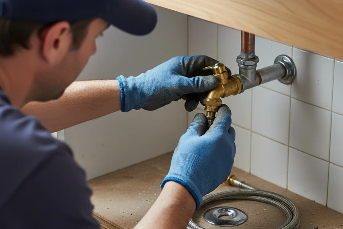 Shutoff valve and fitting work during Repiping in Lake Linden